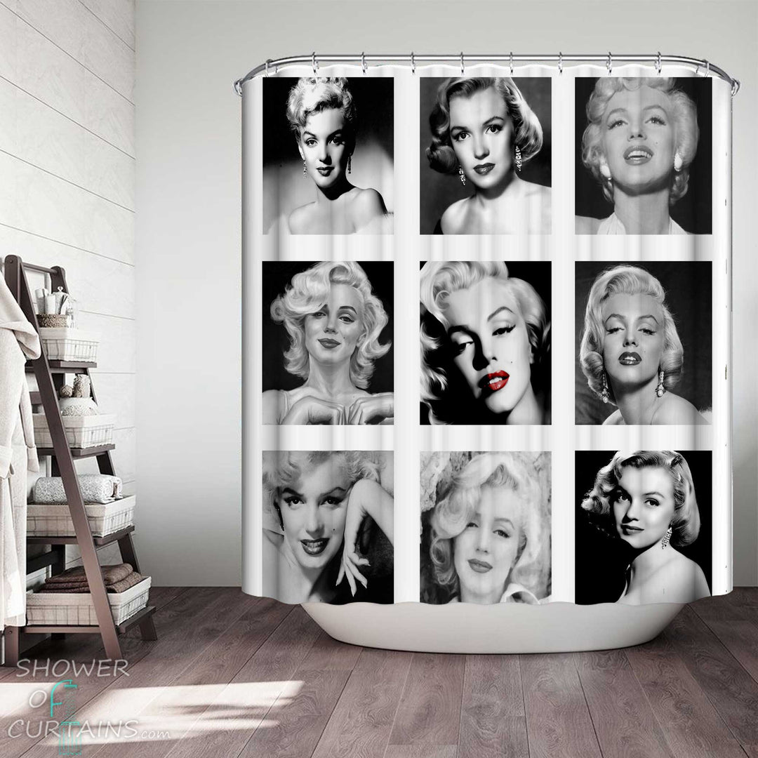 Shower Curtains with Marilyn Monroe Photos
