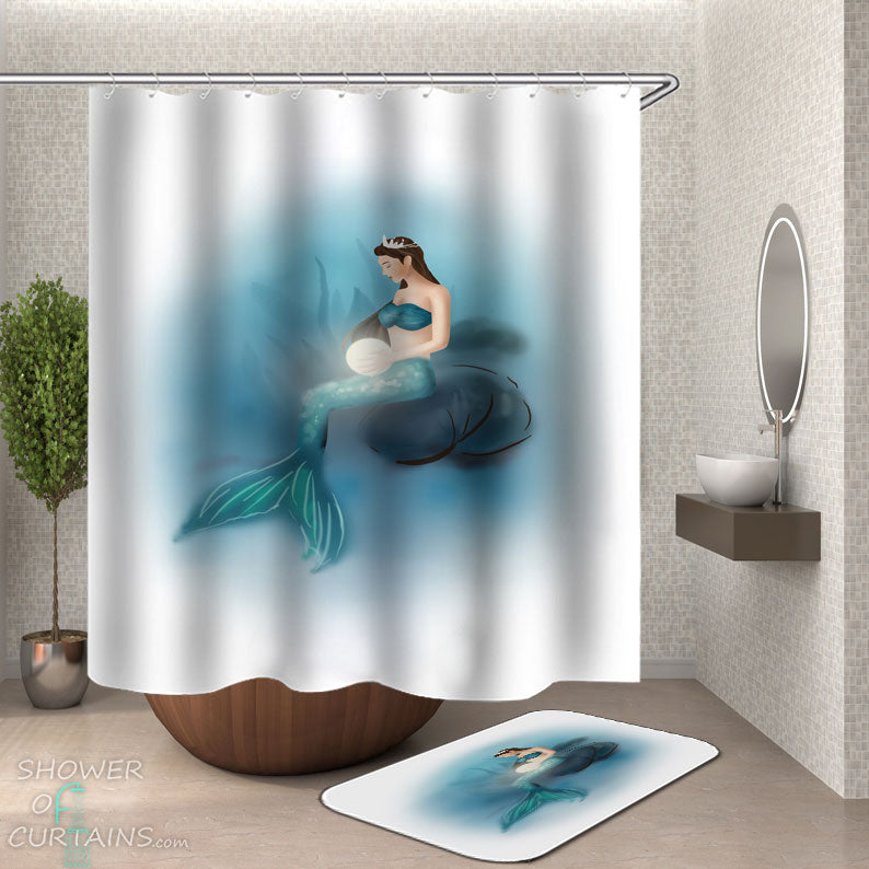 Shower Curtains with Mermaid Princess