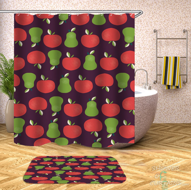Shower Curtains with Pears and Apples