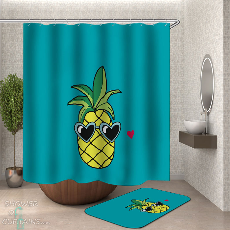 Shower Curtains with Pineapple Love