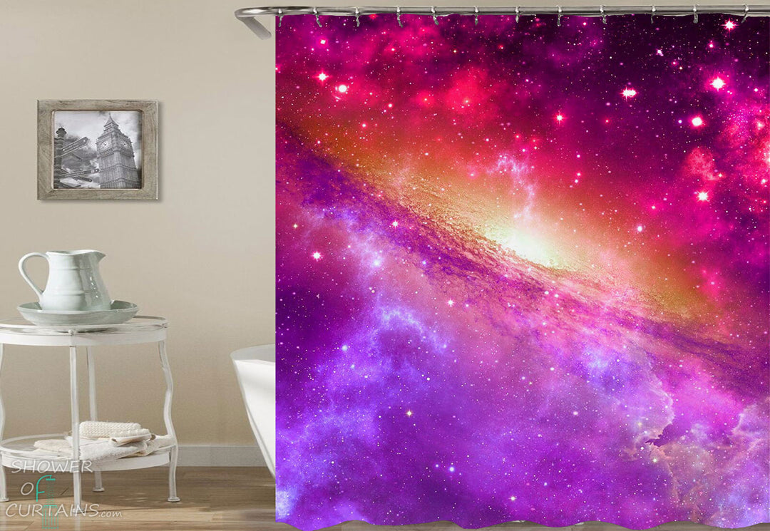 Shower Curtains with Purplish Space