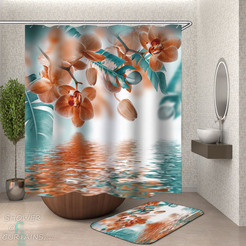 Shower Curtains with Relaxing Flowers