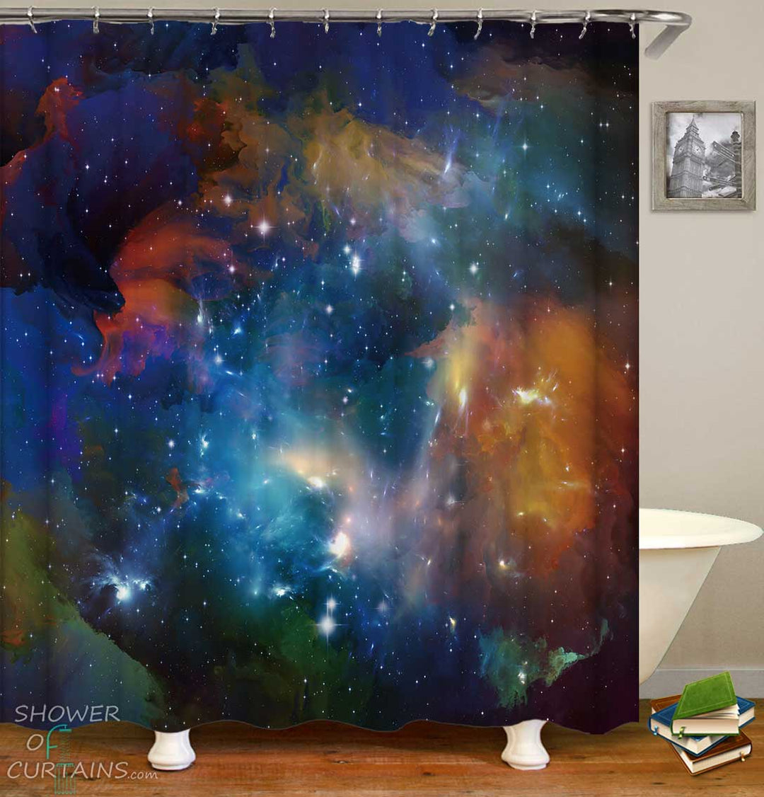 Shower Curtains with Shining Space