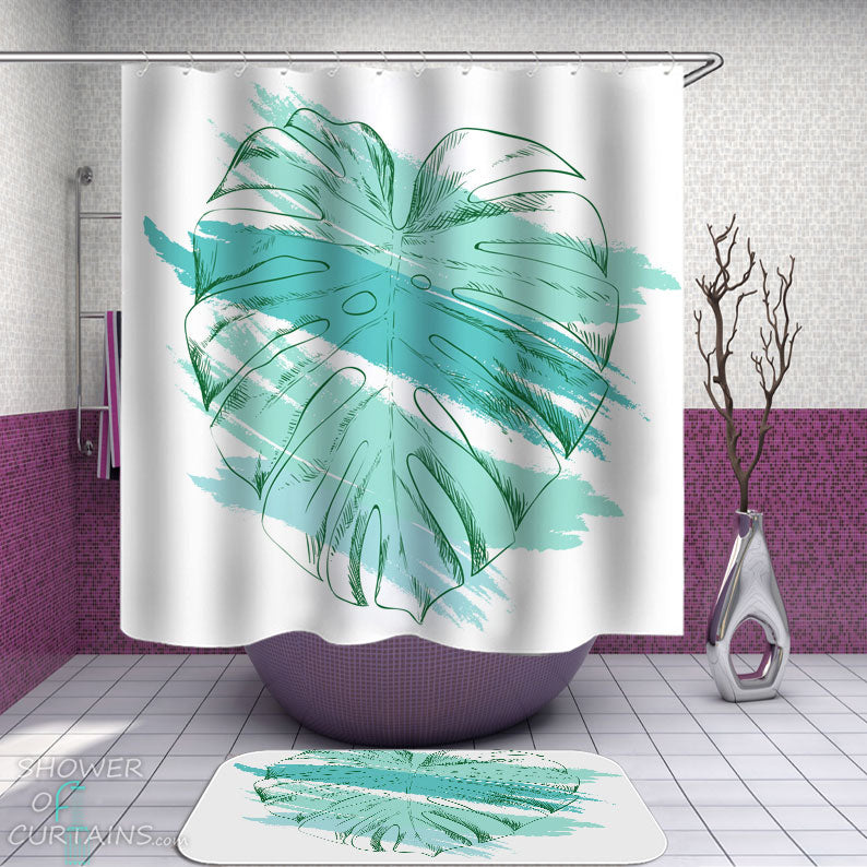 Shower Curtains with Single Leaf