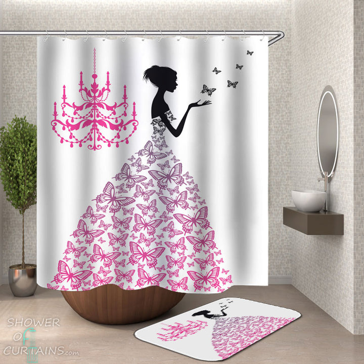 Shower Curtains with The Butterfly Princess 