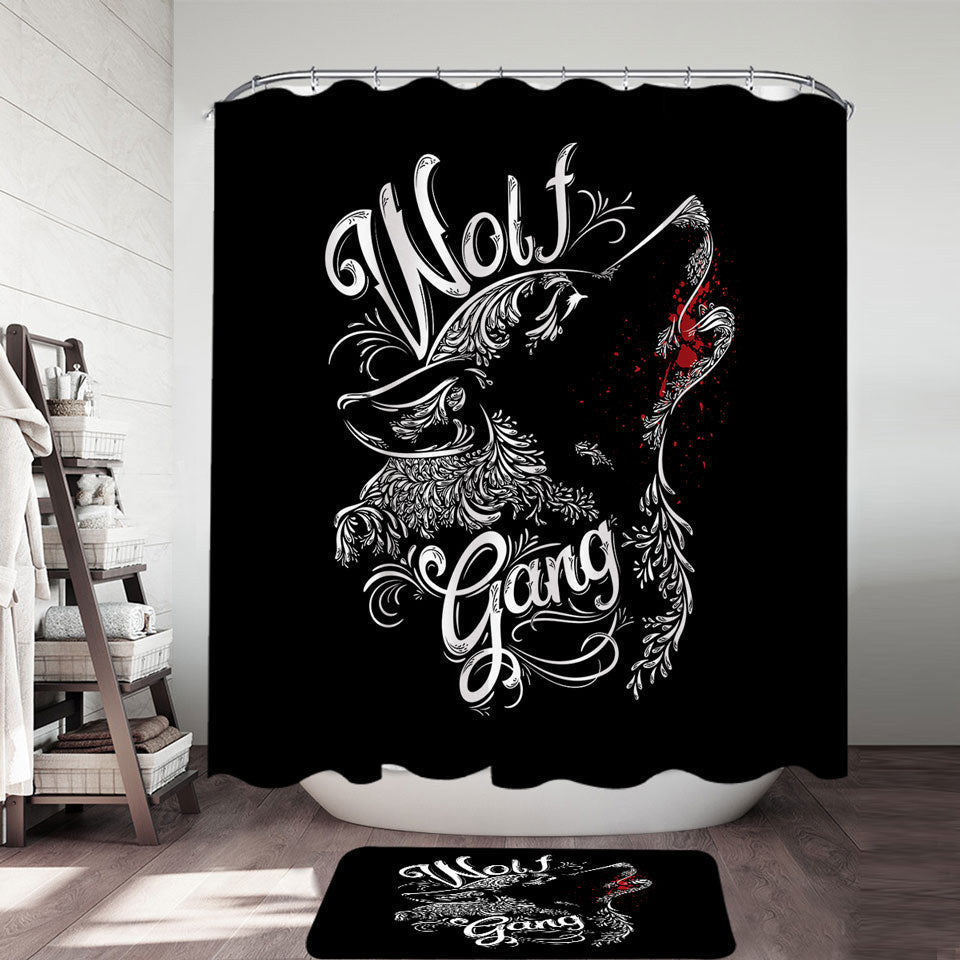 Shower Curtains with Wolf Gang