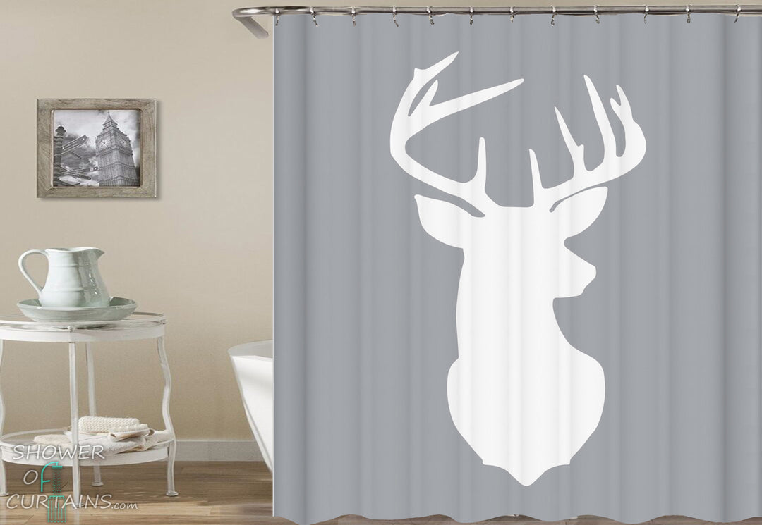 Shower Curtain of Deer Head Shape