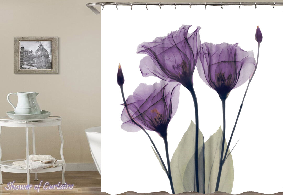 Shower Curtain of Mulled Wine Flowers