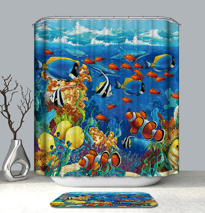 Shower Curtain of Overbooked Reef