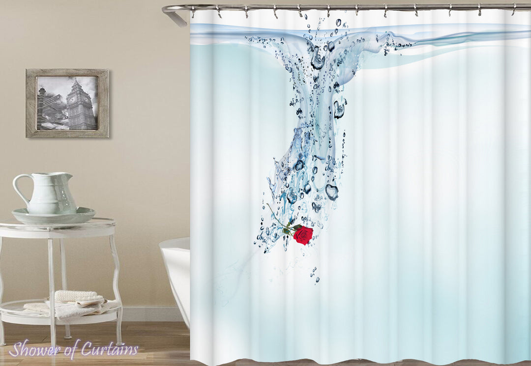 Shower Curtain of Sinking Rose picture