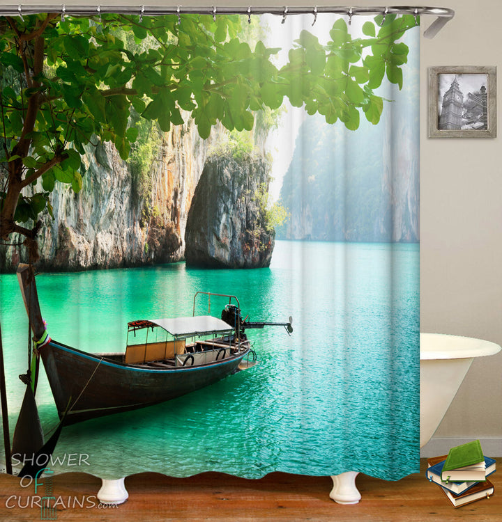 Shower Curtain of Turquoise Heaven