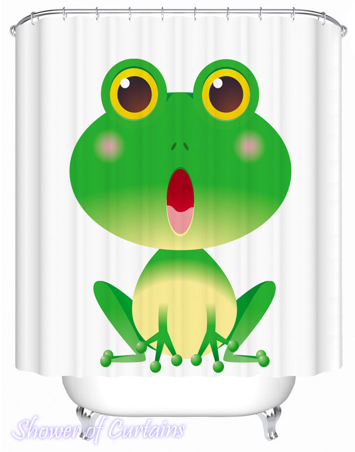 Shower Curtain of a Blushing Frog