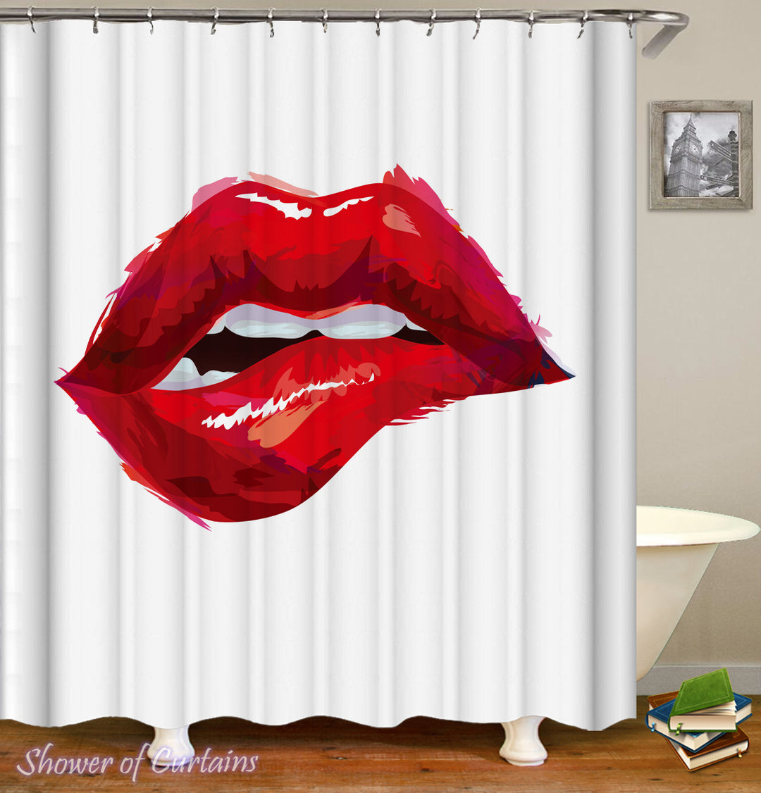Shower Curtain of Sexy Lips