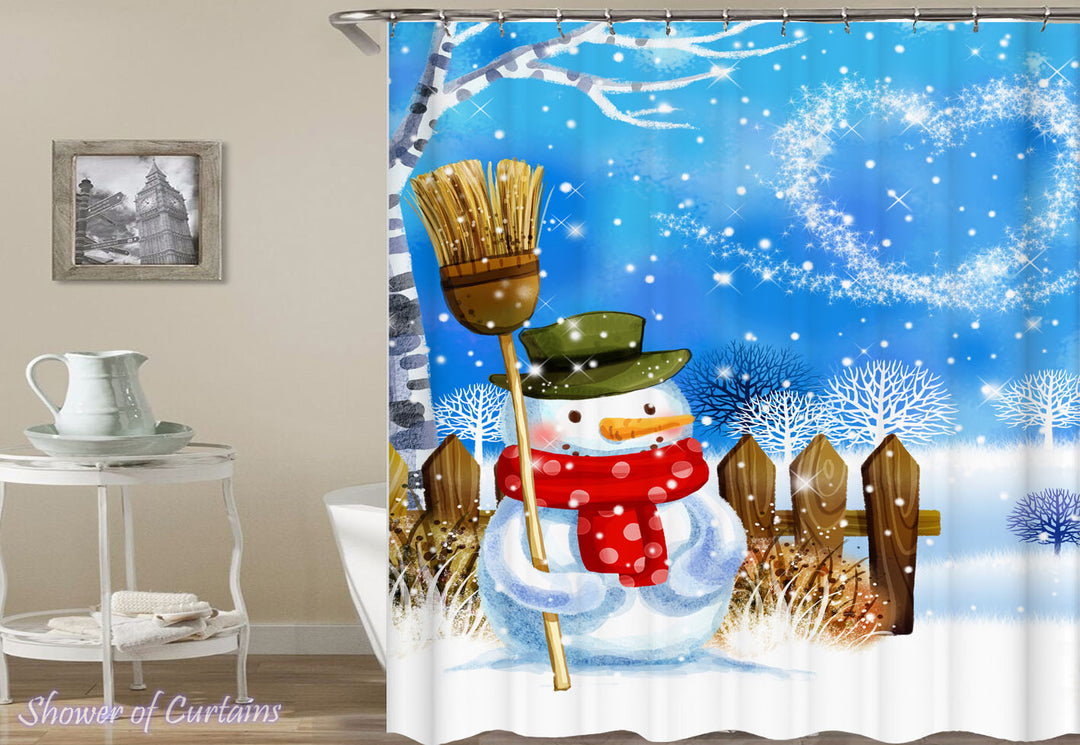 Snowman Shower Curtains presents Magical Christmas