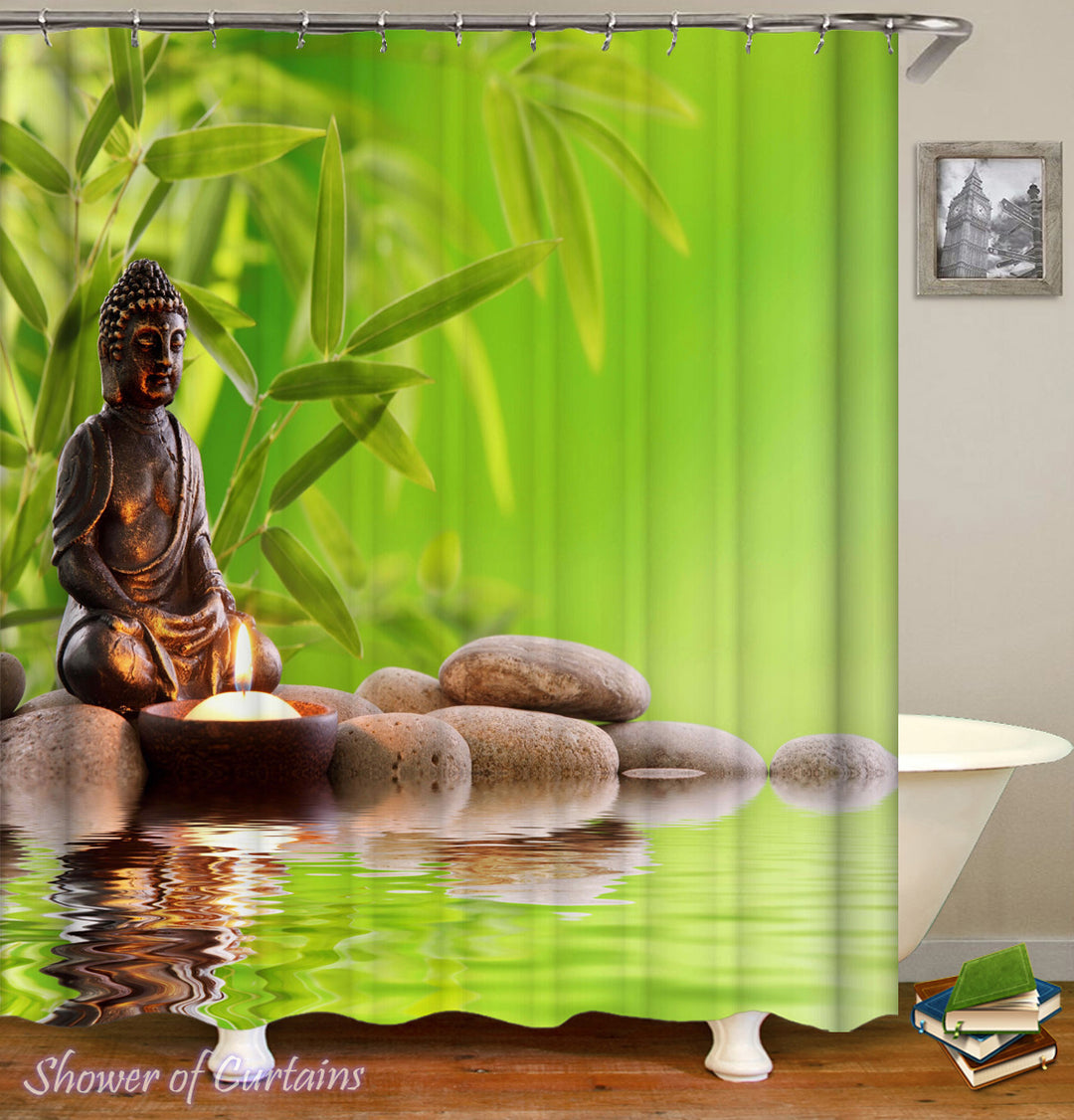 Spa Atmosphere Buddha Shower Curtain