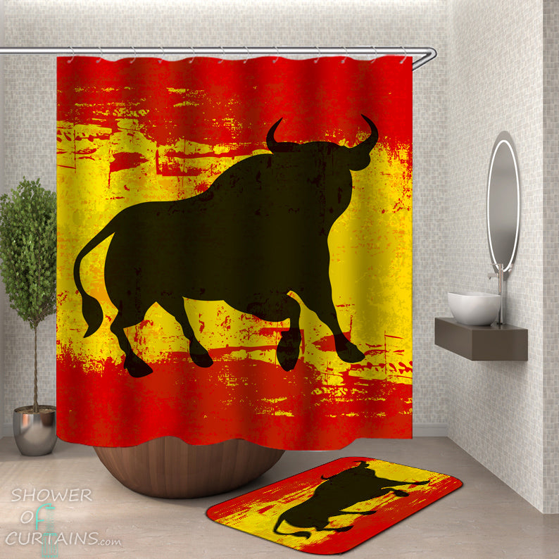 Spanish Bull Shower Curtain
