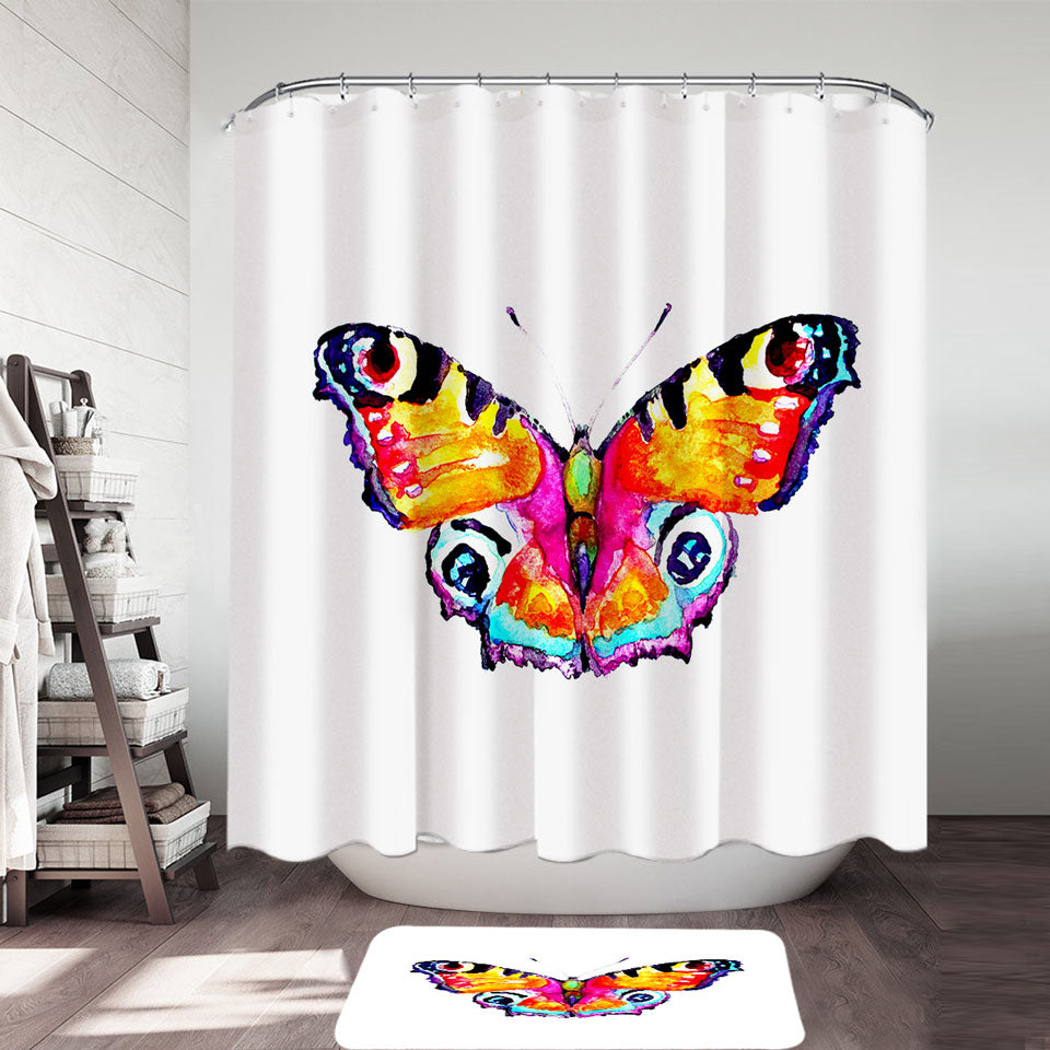 Stunning Art Painting Butterfly Shower Curtain