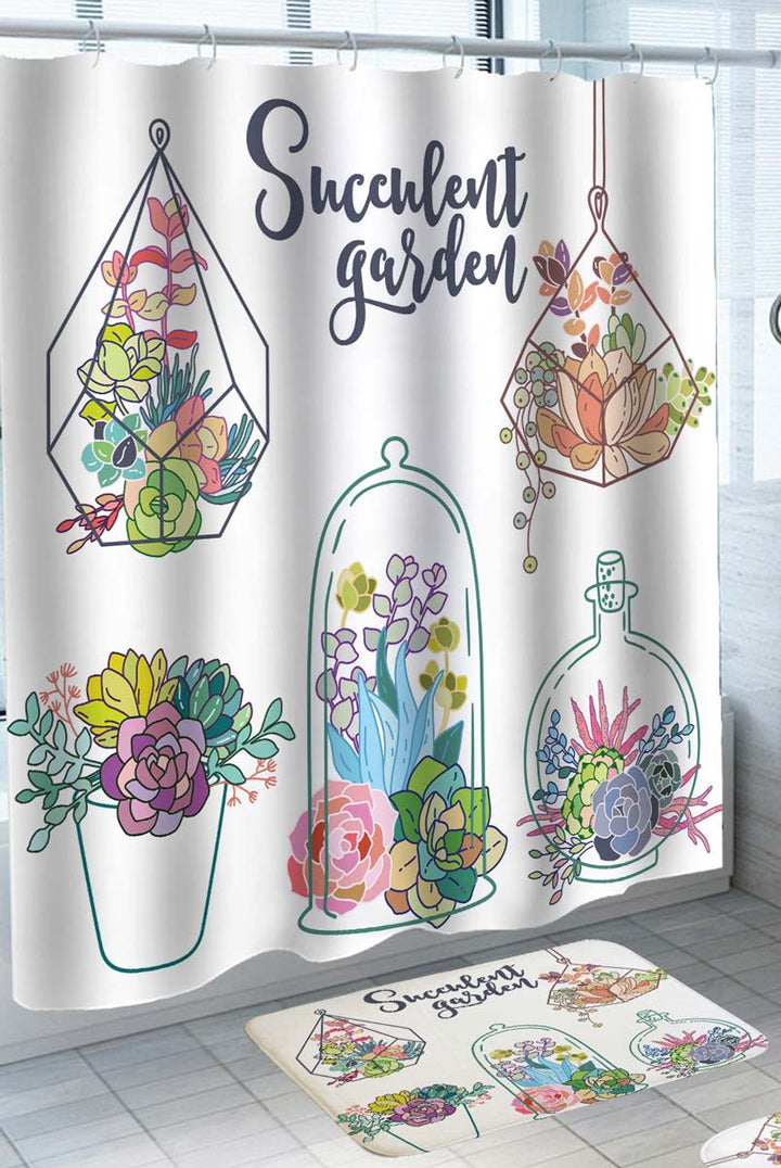 Succulents Shower Curtain