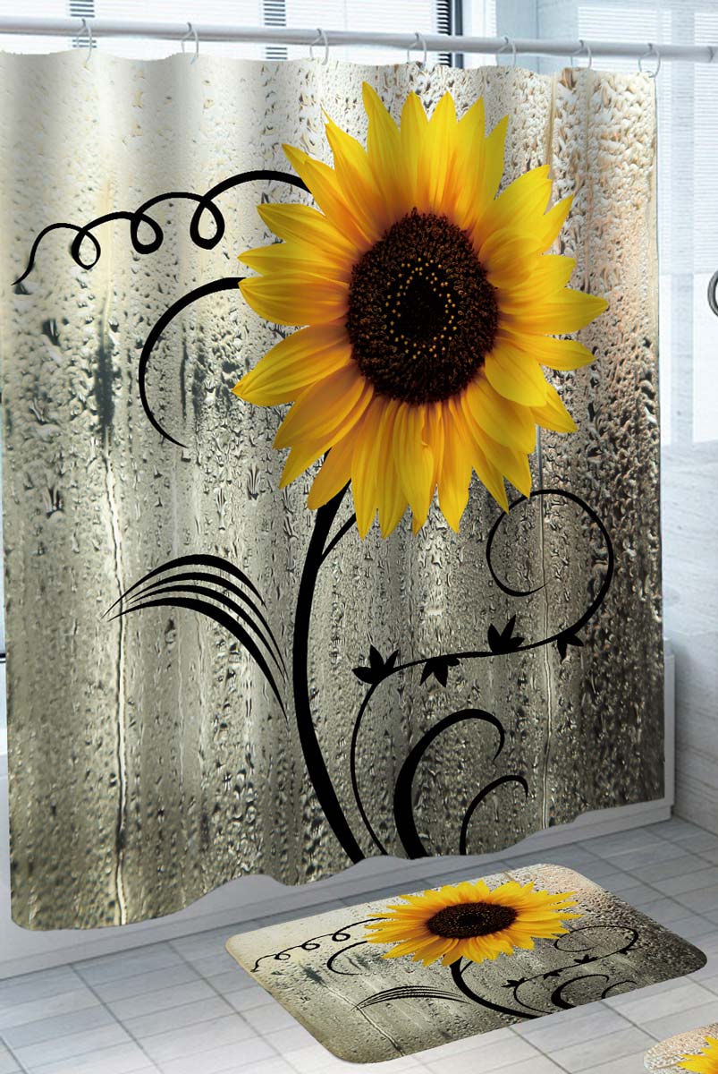 Sunflower Flower Shower Curtain