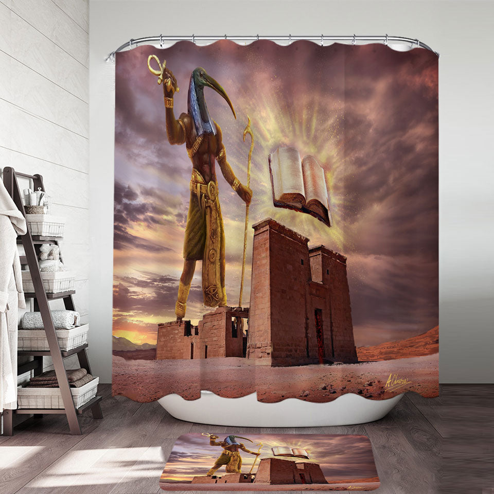 The Magical Book Thoth of Egypt Shower Curtains