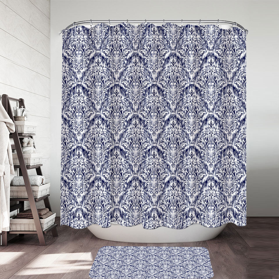 The Oriental Blue Shower Curtain