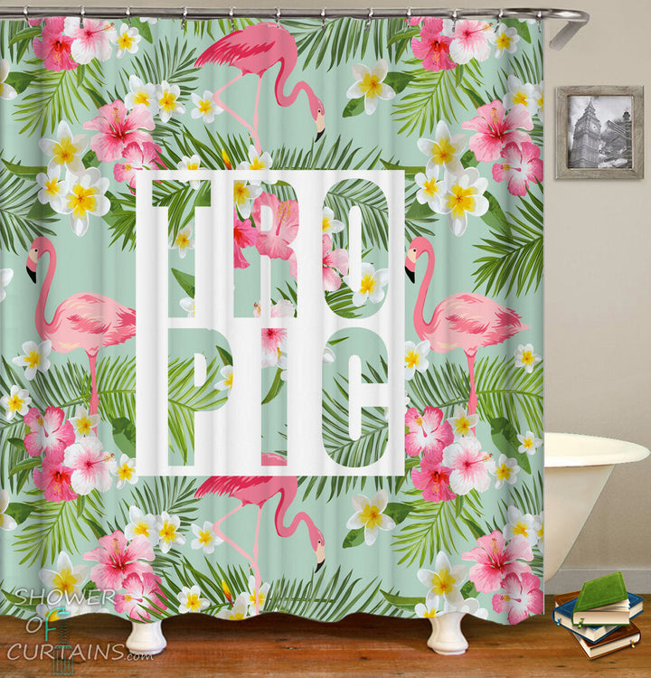 Tropic Flamingo Shower Curtain