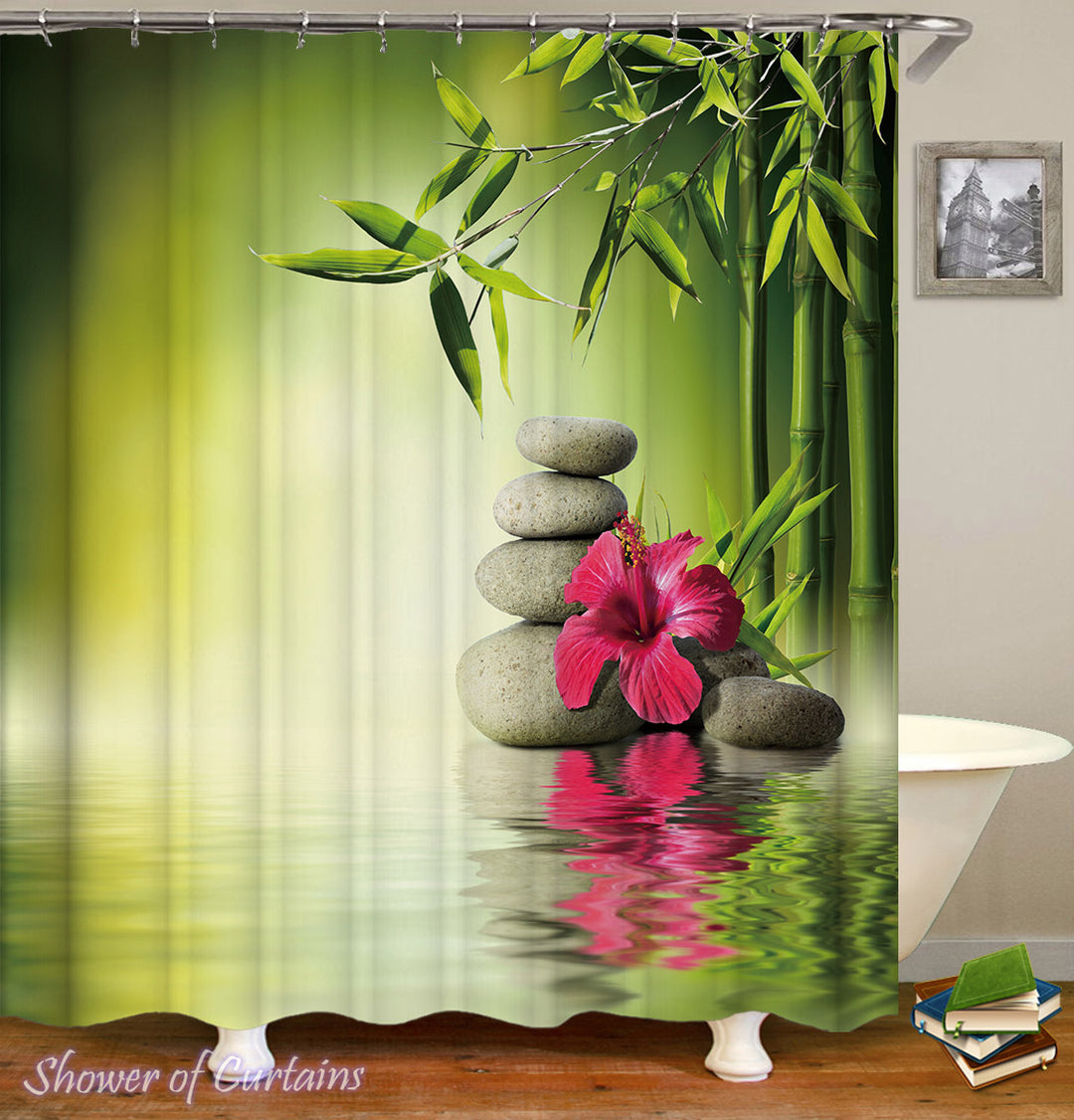Tropical Relaxing Spa Shower Curtain