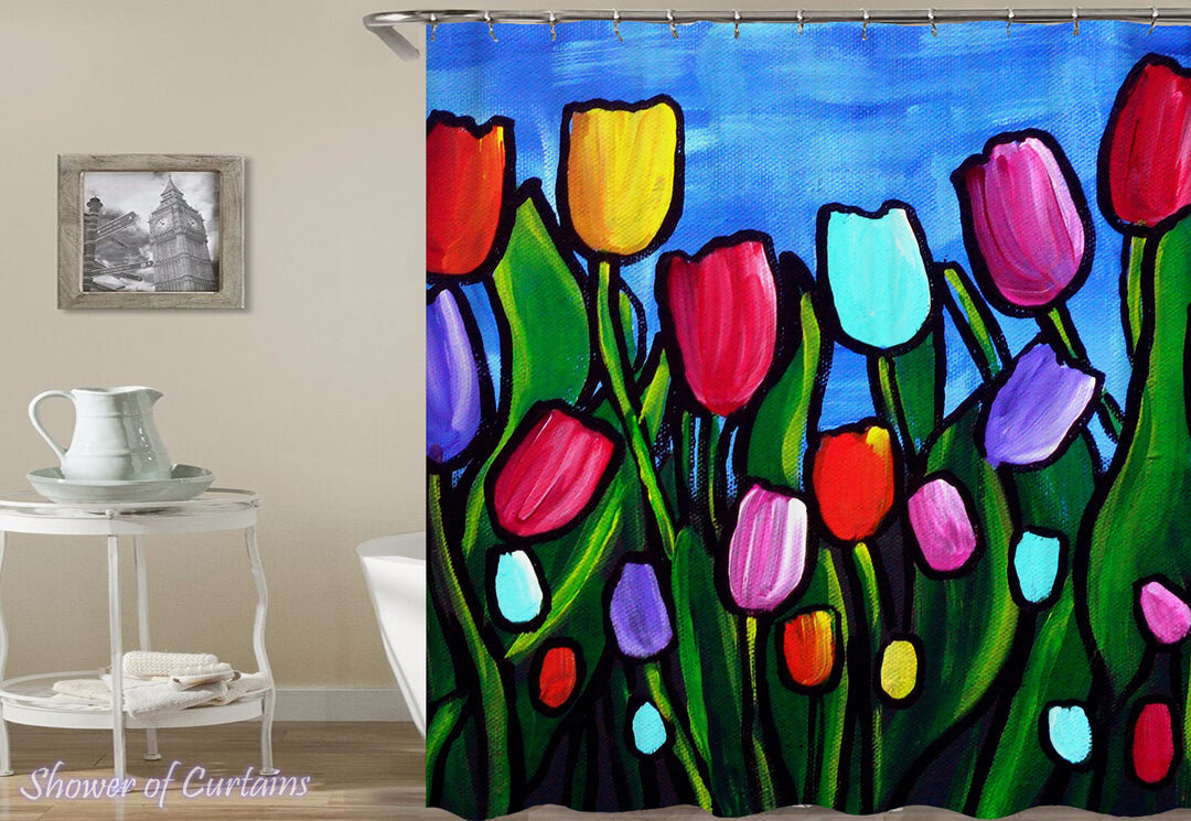 Tulips Shower curtain