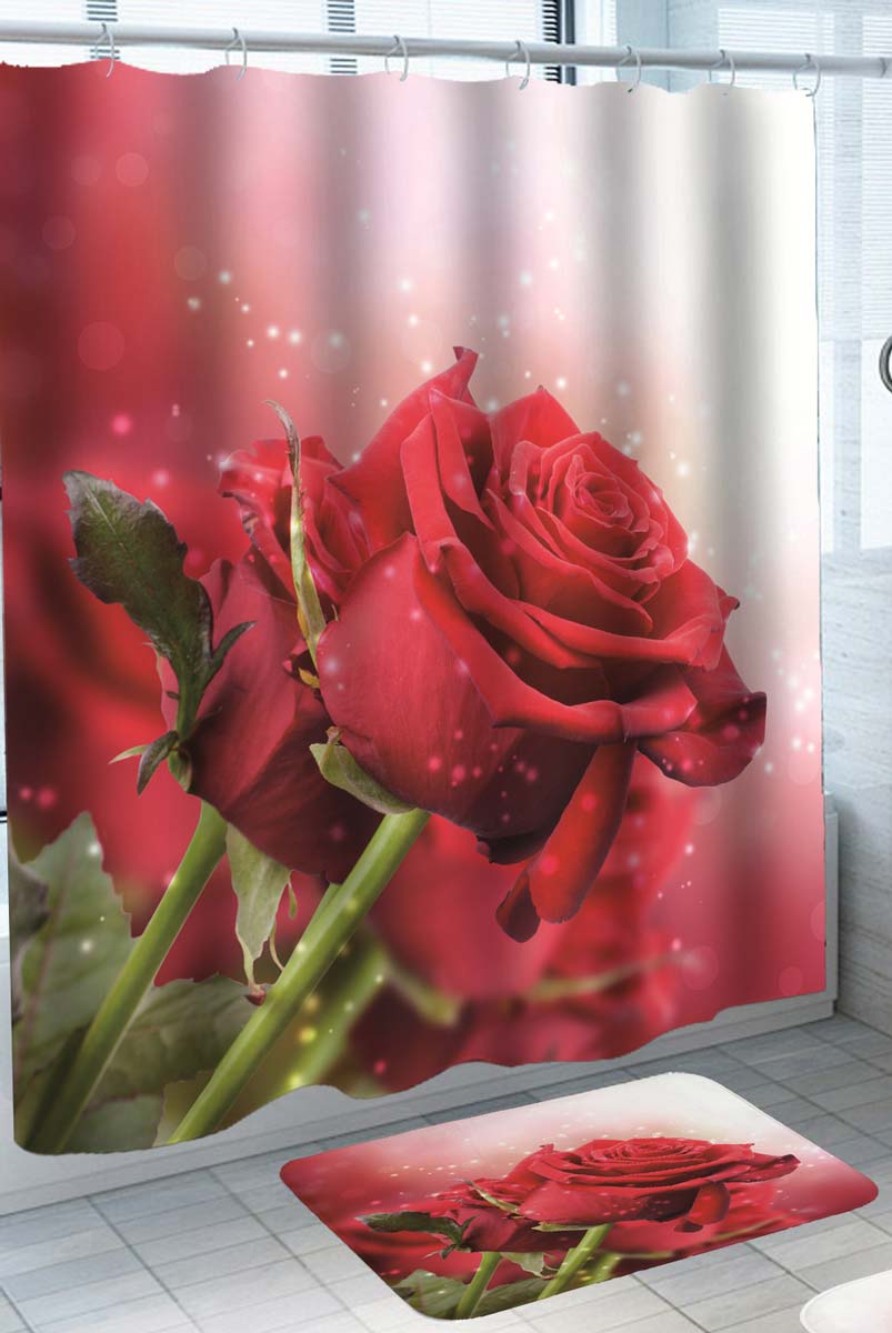 Two Roses Shower Curtain