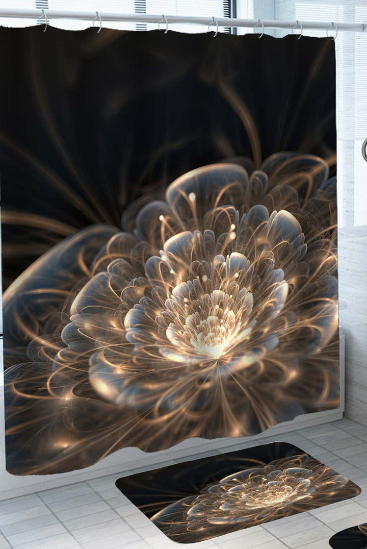 Unique Shower Curtain Shining Flower