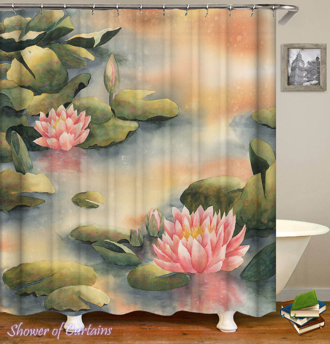 Water Lilies Shower Curtain