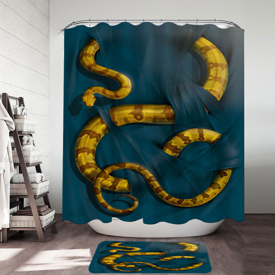 Wild Animal Art Boa Constrictor Snake Shower Curtain