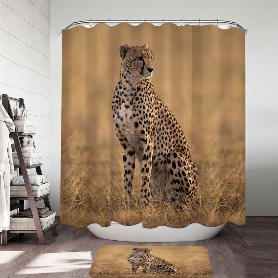 Wildlife Shower Curtains a Photo of Cheetah