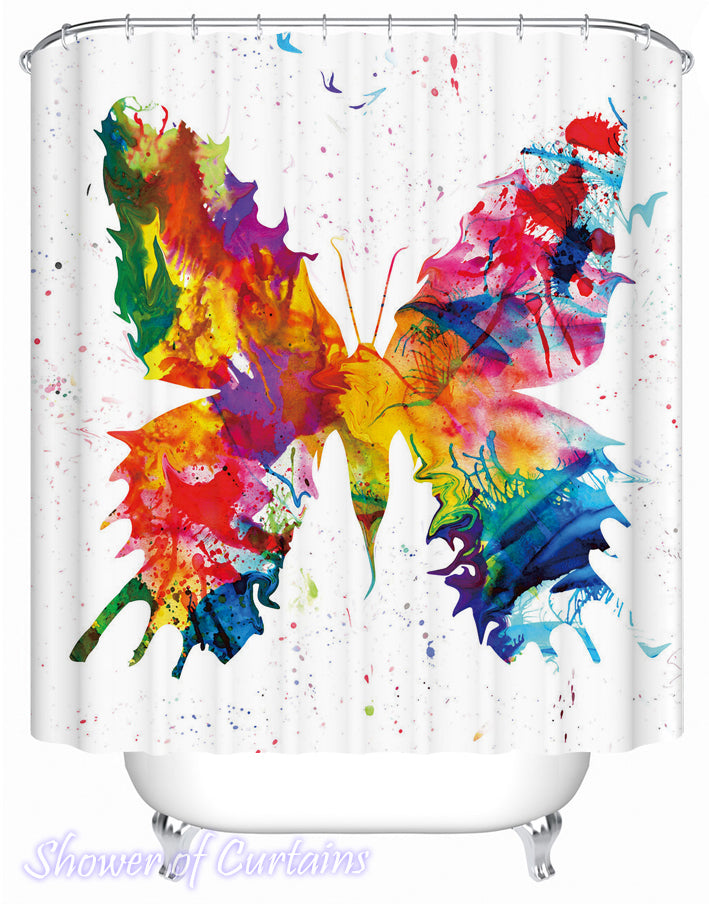 Shower curtain of Art Painting Butterfly